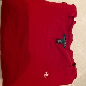 Ralph Lauren petite red long sleeve shirt